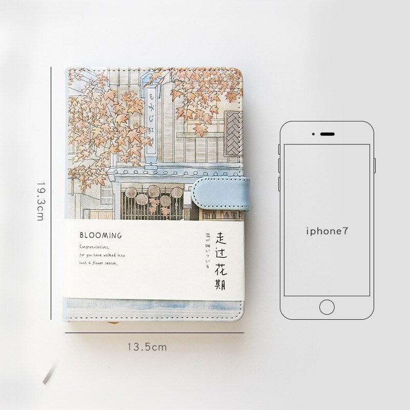 Animal Coloring Page Cover Notebook A5 Thickening Multifunctional Inner Page Notepad Student Magnetic Snap Notebook: C