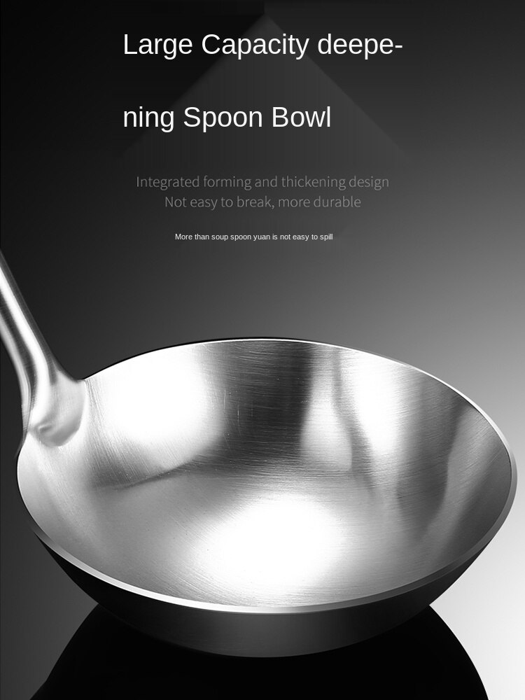 Thick 304 Stainless Steel Cooking Scraper Spatula Spatula Soup Spoon Household Kitchenware Set Full Set