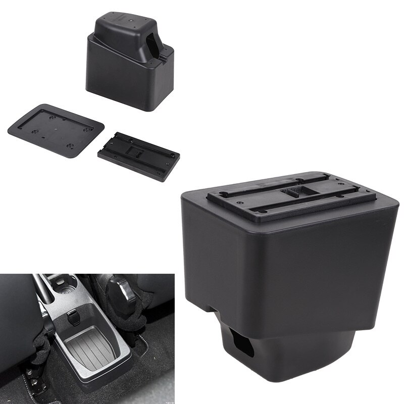 Armrest Box for Renault Captur Kaptur Leather Arm Rest Center Console Storage USB Car Accessory: Base Only
