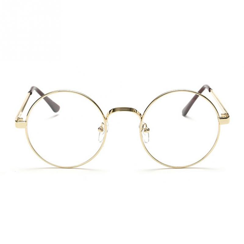 Women Men Korean Round Glasses Unisex Eyeglass Optic Frame Eyewear Vintage Spectacles Glasses: gold