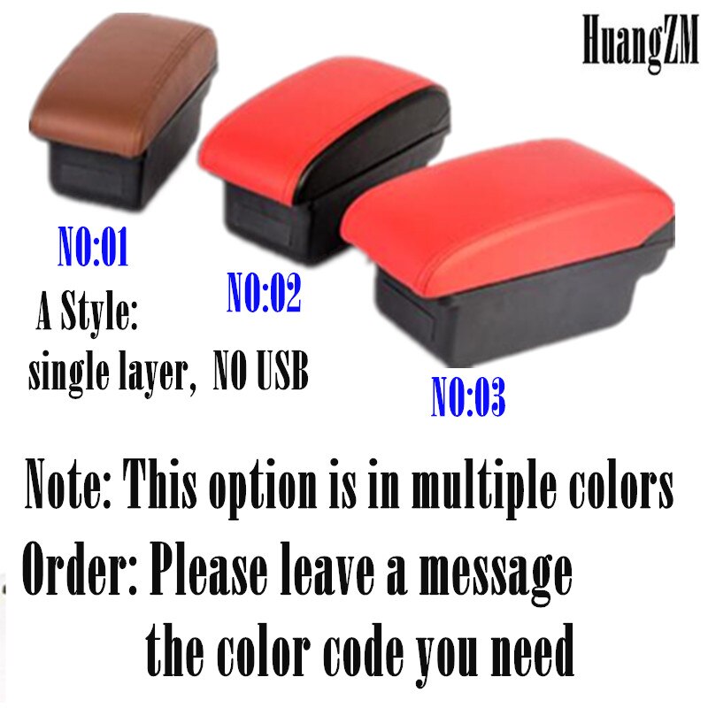 Voor Hyundai I20/Hb20/I10 Armsteun Doos Pu Lederen Centrale Winkel Inhoud Doos Bekerhouder Interieur Auto-styling Accessoires: A style multi-color