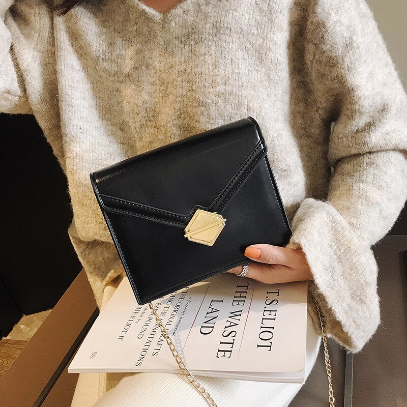 Women's Bag Mini Bag Lock Buckle Shoulder Bag Square Sling Bag All-match Chain Messenger Bag YUBAI