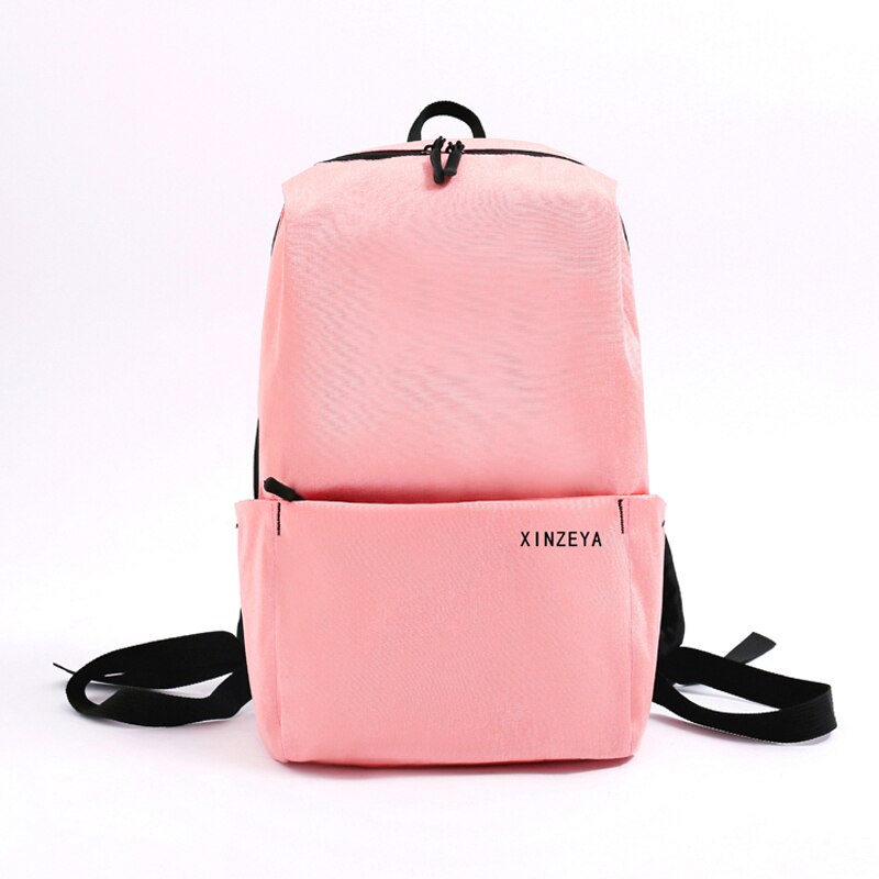 Mini backpack bag original 10/15L outdoor colorful sports chest bags travel backpack large capacity College ins bag neutral: Pink / 10L