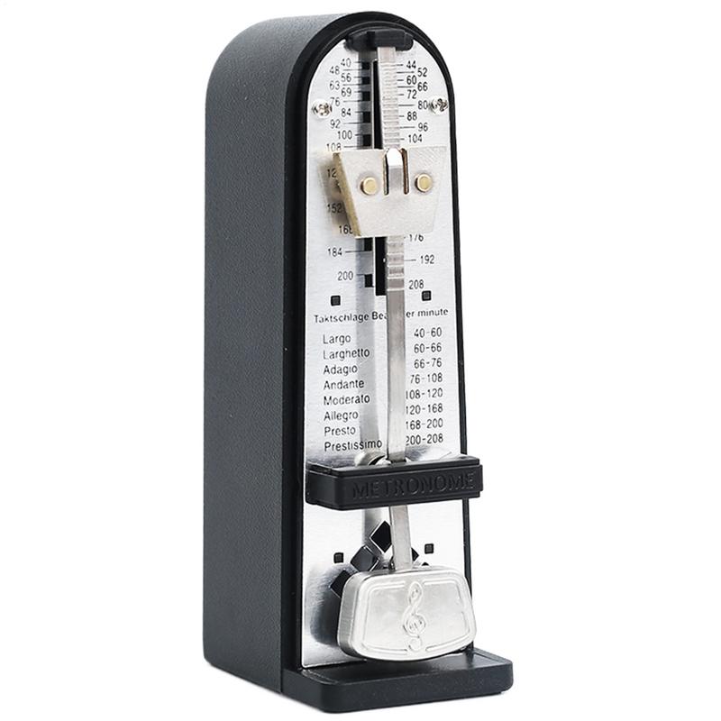 Metrónomo mecánico de forma clásica, metrónomo mecánico de tono fuerte para practicar y realizar instrumentos musicales, ayuda con precisión