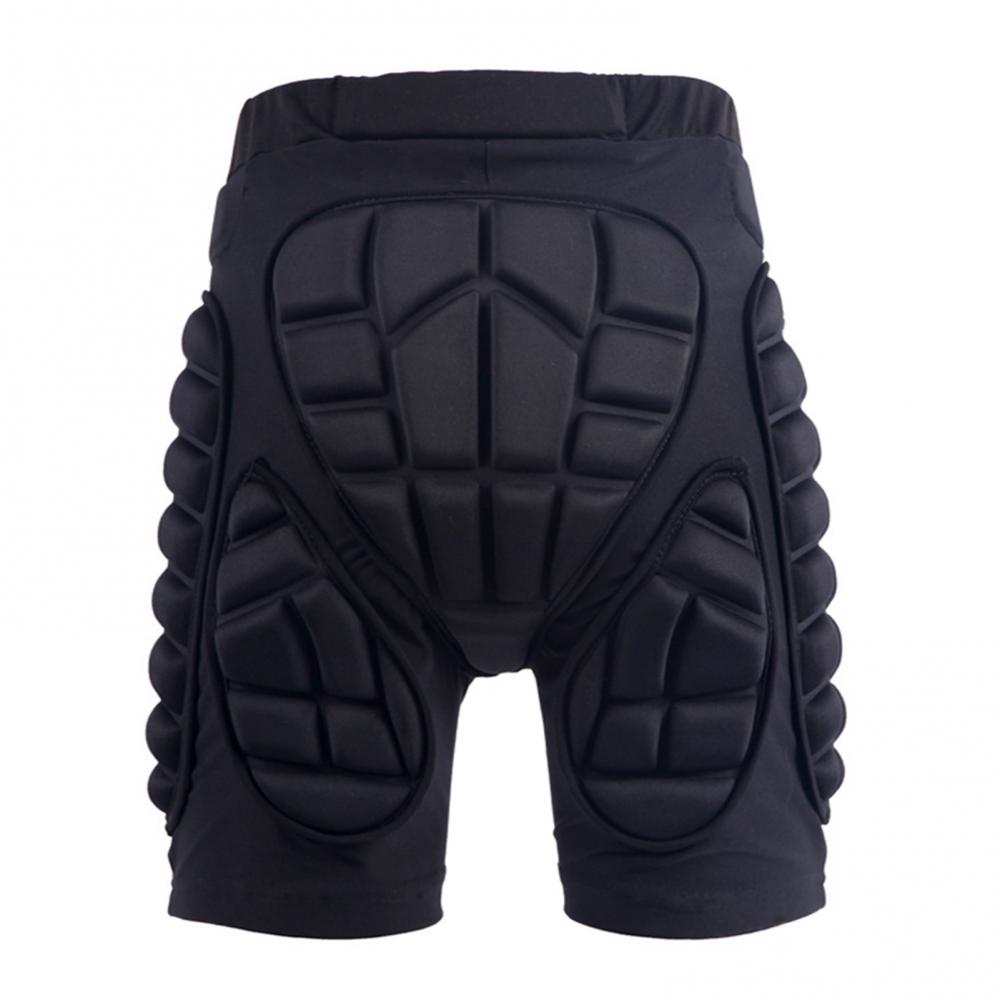 Unisex Polyester Motorcycle Snowboard Protection Ski Protective Hip Butt Padded Shorts Cycling Clothing Black Breathable Shorts