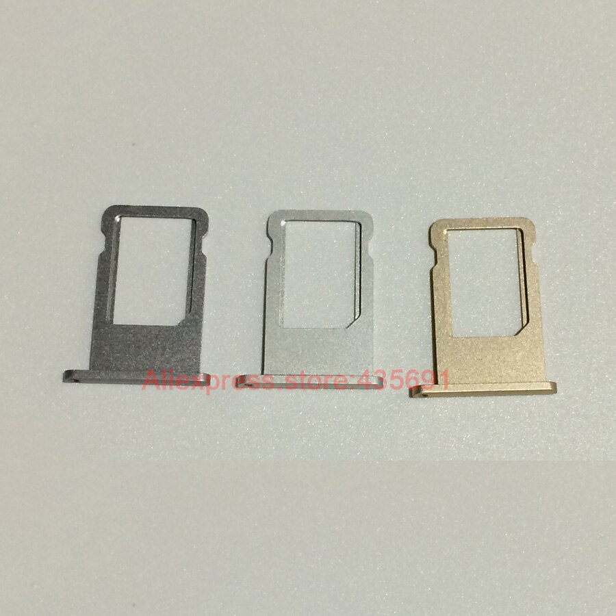 10 stks/partij Voor iPhone 6 6 Plus Originele Nano Sim Card Tray Slot Houder Goud Zilver Grijs Sim-kaart Adapters vervangende Onderdelen