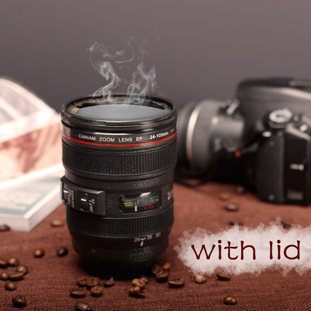 Caniam SLR caméra lentille 24-105mm 1:1 échelle plastique café thé tasse 400ML tasses et tasses créatives avec couvercle M102 tasse-09