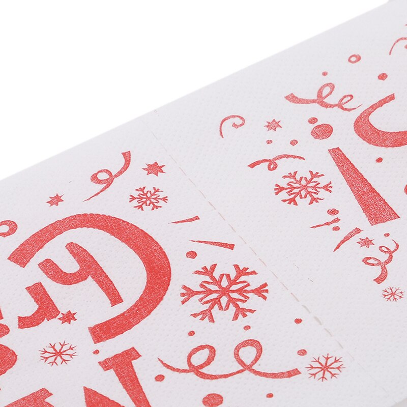 1 Roll Toilet Paper Merry Christmas Printed Toilet Paper Tissue Table Room Decor Christmas Party Ornament DIY Craft Paper