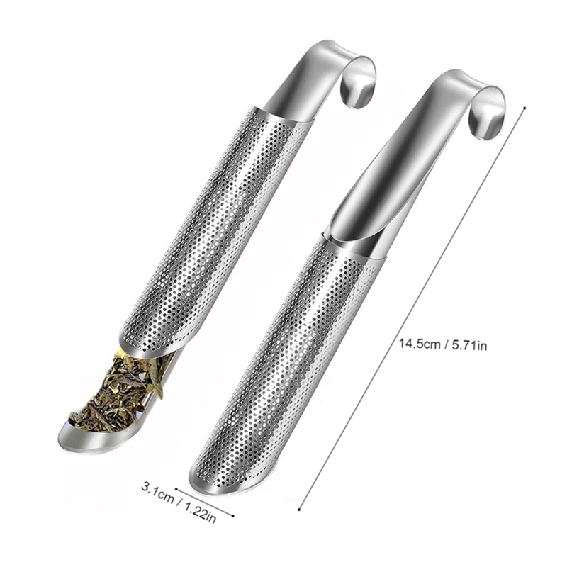 Infusor de té de acero inoxidable, difusor de hojas de té, colador de bola de condimentos de especias, tetera, filtro de café de malla fina, accesorios de cocina: Gris