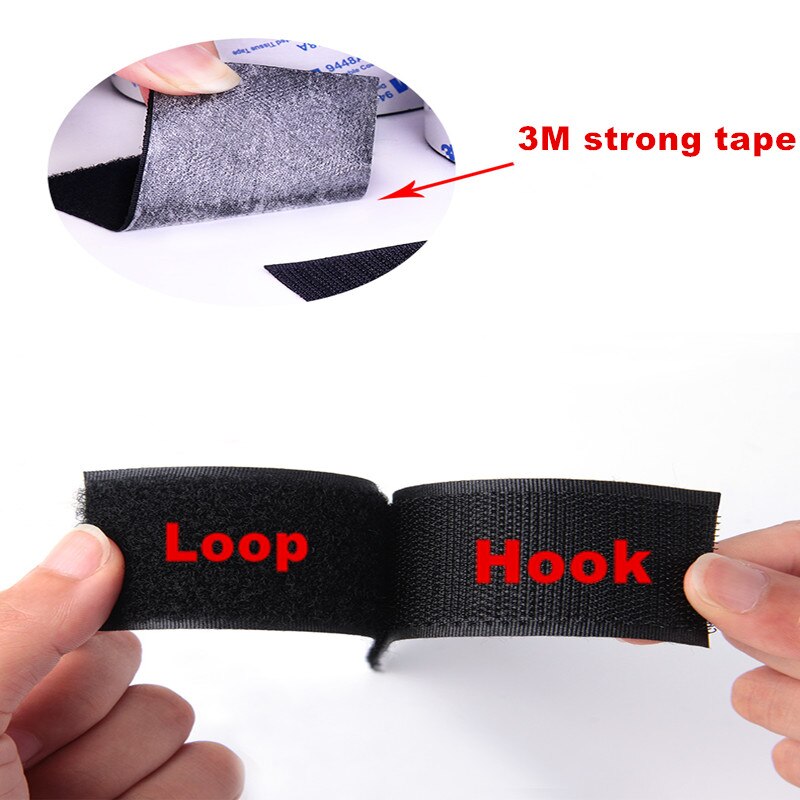 Moq 1M 20/25/30/38/50Mm Sterke Zelfklevende Sluiting Tape Nylon Haken en Loops Sticker Velcroos Lijm 3M Lijm Magie Voor Diy