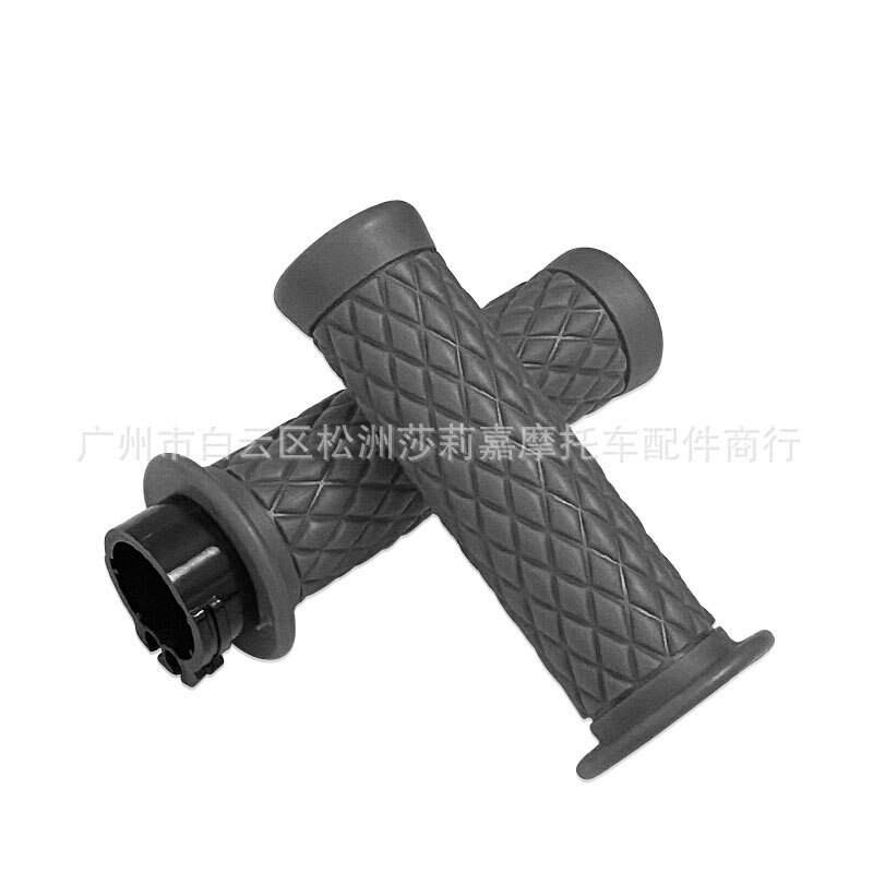 Empuñaduras de manillar de motocicleta Retro, agarre de acelerador Universal de 25MM y 28MM para Kawasaki, Yamaha, Harley, 883, 1200, Honda CB400: Gris