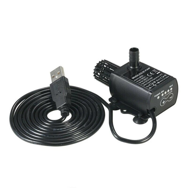 Mini borstlös motor dränkbar pump trädgård pool båt akvarium vattenpump 400l/ h  dc12v