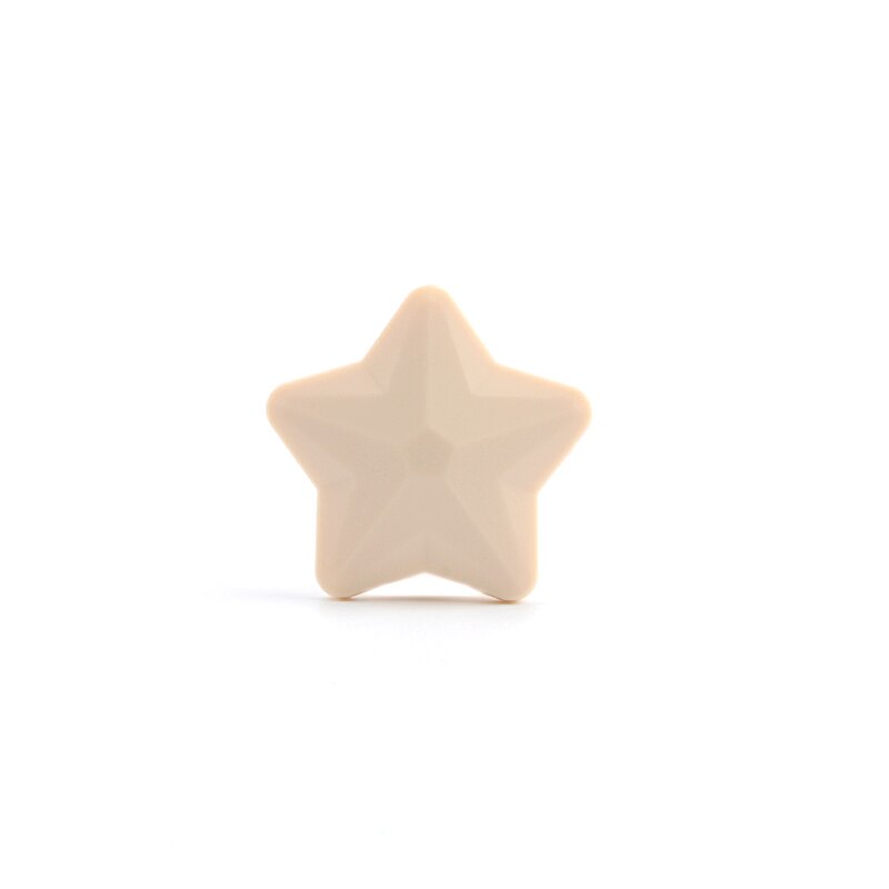 LOFCA 5pcs Star Silicone Beads Soft teether Star Shape BPAFREE Baby Diy Jewelry Bracelet Necklace and Pendant Making Oral Care: navajowhite