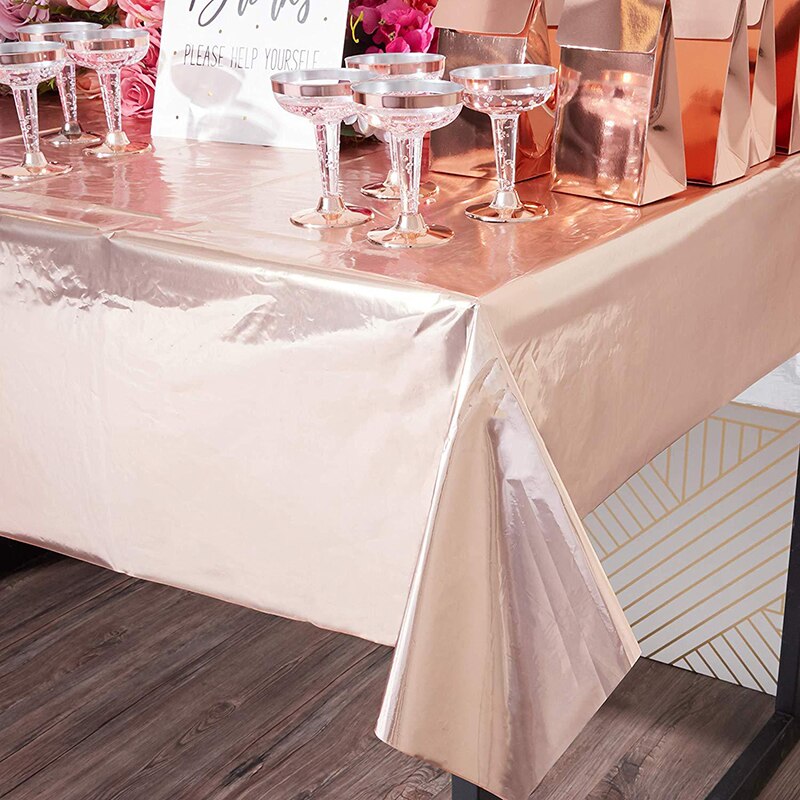 Multi Purpose Tafelkleed Keuken Benodigdheden Voor Bruiloft Verjaardagsfeestje Aluminiumfolie Wegwerp Pure Kleur Thuis Decor