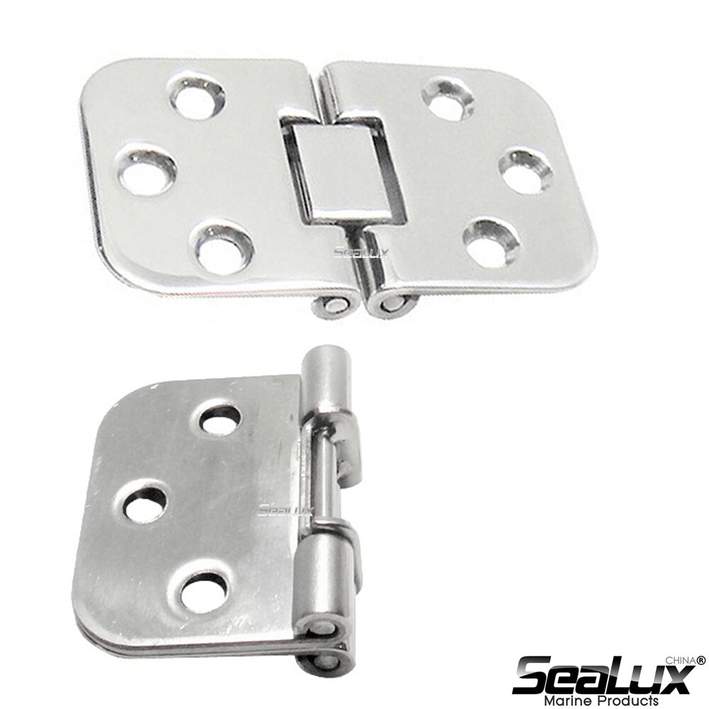 Sealux Deur Scharnier Flush 2 Pin Scharnier Marine Grade Roestvrij Staal Gepolijst Voor Boot, Campers, Marine Accessoire