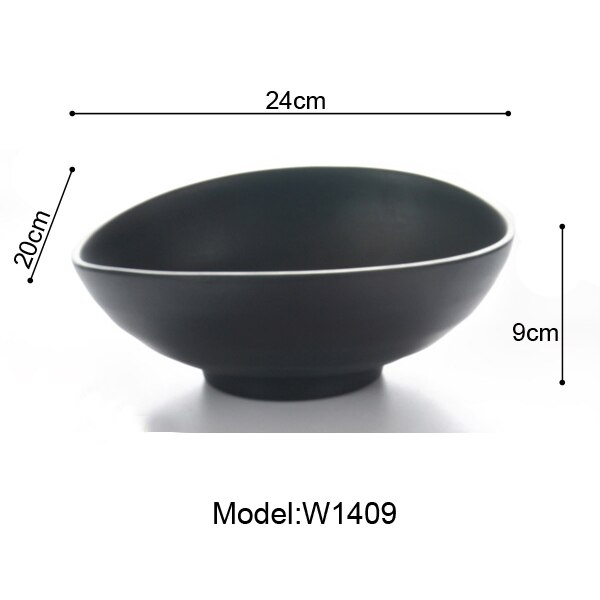 Imitert porselen frost melamin servise oval skål japansk restaurant kaos stor skål  a5 melamin skåler melamin servise