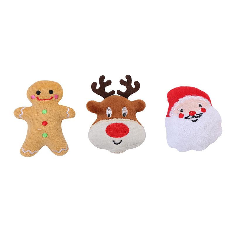 Pet Catnip Christmas Soft Toy Pet Cat Dog Toys Self-excited Play Interesting Bite Soft Toy Cat Bite Fun Decor Toy