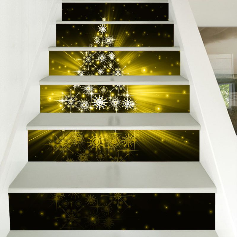 One Wall Stickers Christmas Tree Stair Stickers 3D Waterproof DIY Wall Stickers 634E