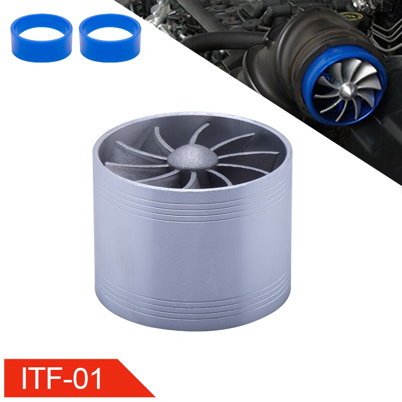 Turbo Supercharger Auto Car Air Intake Turbine Refit Turbo Gas Fuel Oil Saver Fan Turbine Fit for Air Intake Hose