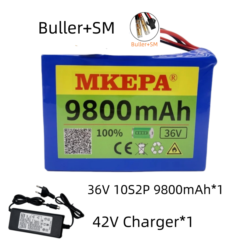 10S2P 36V 9800mAh 36v Electric Scooter Battery Lithium Electric Scooter 500W Electric Scooter Battery 36v 10s2p Battery: Brown