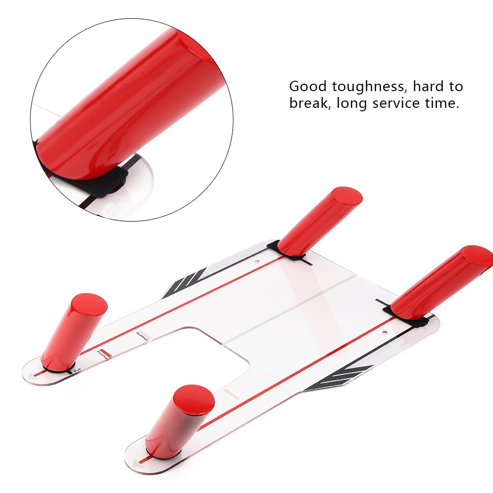 4 Red Speed Rods Golf Swing Trainer Mirror Speed Trap Base Golf Swing Trainer Shape Brandish Swing Practice Mirror And Bag