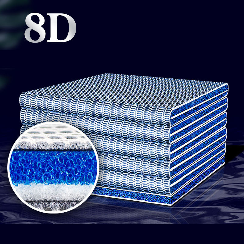 Aquarium 8D Schwamm Fischteich Panzer Filter Wattepad 8 Schichten Reinigung Luftreiniger Wasseraufbereitung Zubehör ohne Kleber