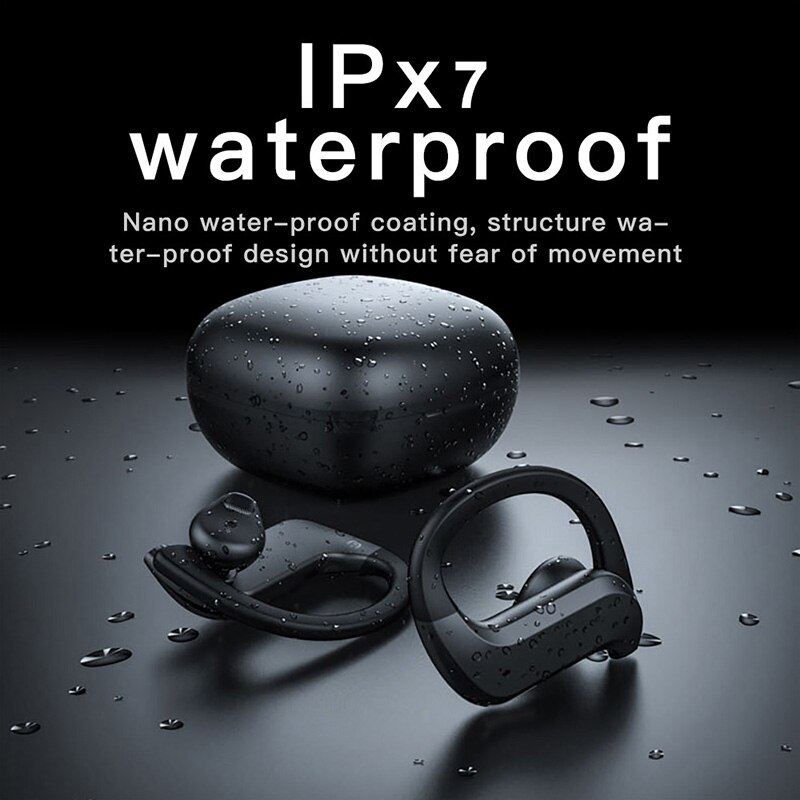 Bluetooth Oortelefoon Draadloze Hoofdtelefoon Stereo Sport Waterdichte Oordopjes Touch Control Headsets Met High-Definition Microfoon