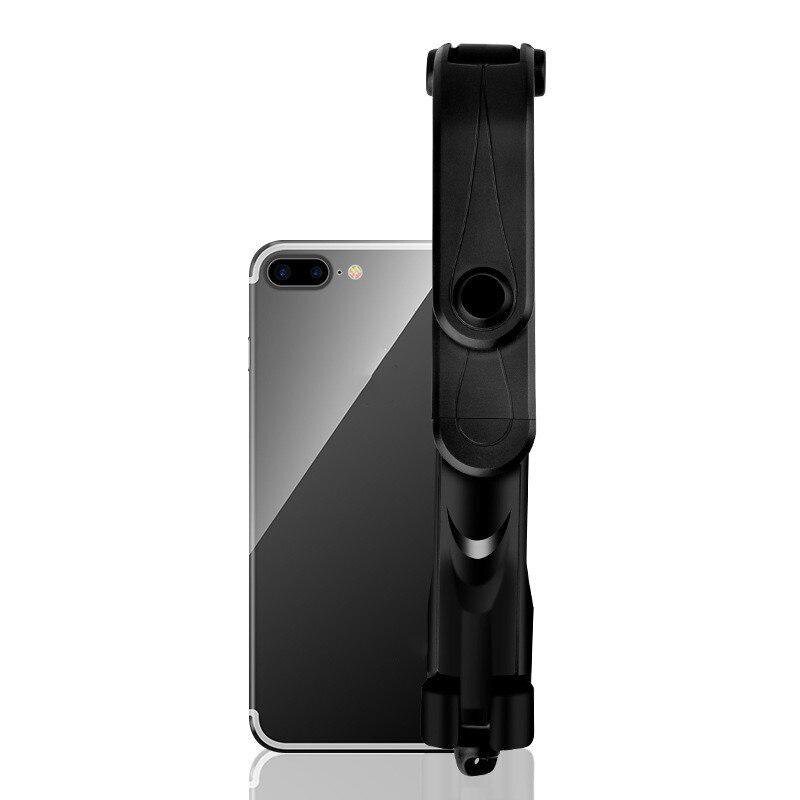 Trådlös bluetooth selfie-pinne med fjärrlucka utdragbar handhållen monopod vikbar mini stativ stativ för iphone samsung: Svart