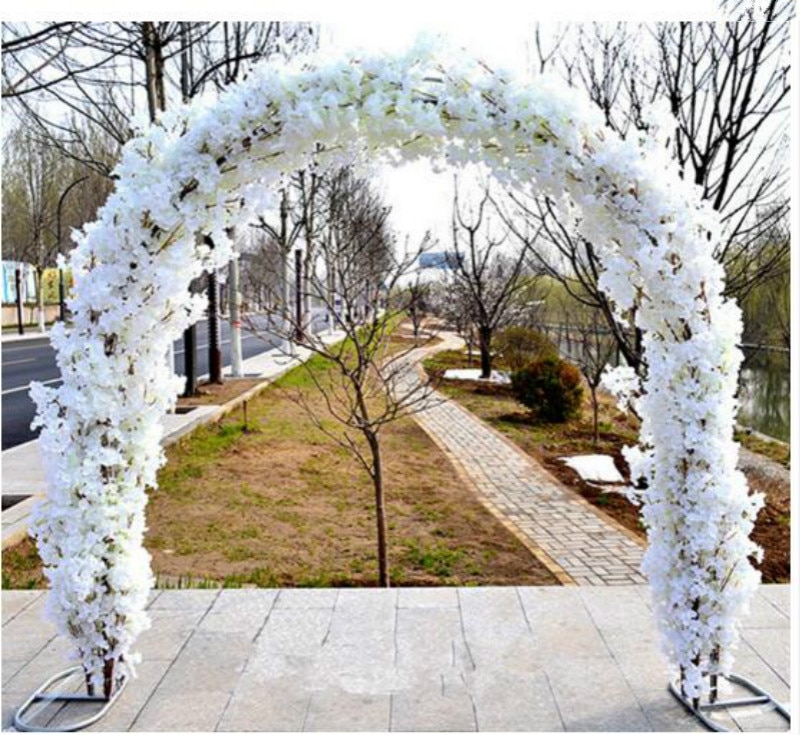 Bruiloft Boog Pergola Tuin Metalen Achtergrond Stand Voor Huwelijk Diy Partij Decoratie Centerpieces Weg Aangehaald Bloemen Rijen 2.4x2.4M