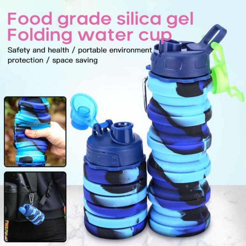 Silicone Travel Cup Telescopische Inklapbare Drinken Thee Cup Intrekbare Opvouwbare Waterfles Outdoor Sport Tour Camping Fles