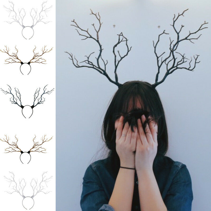Deer Horn Headdress Vintage Tree Branches Antlers Fantasy Costume Fairy Fascinator Headpiece Festival Hair Accessory