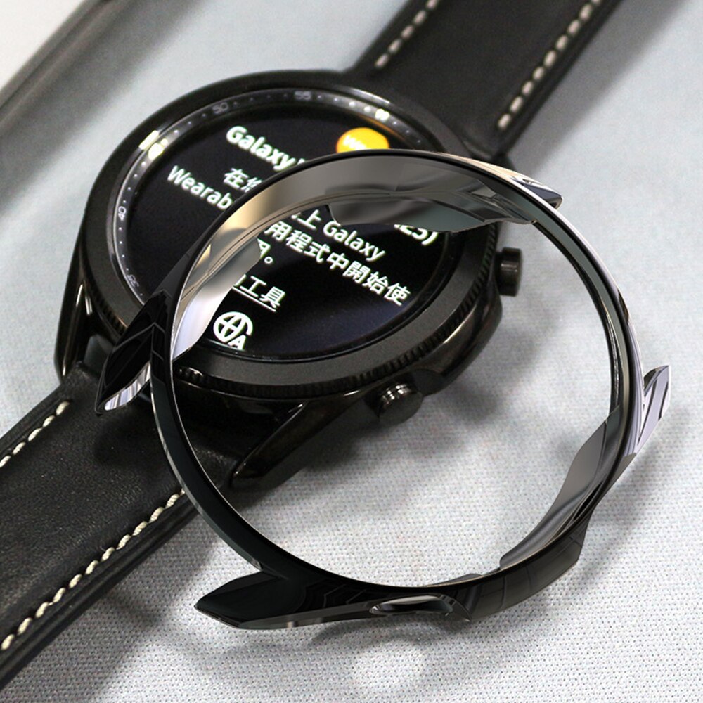 Til samsung galaxy watch 3 urkasse 45mm 41mm fleksibel tpu belagt kofangerskal til galaxy ur 3 41mm 45mm sager beskyttelsescover