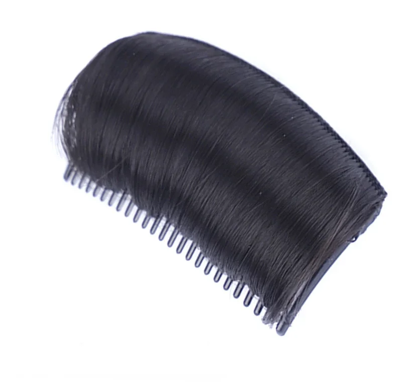 Invisible Fluffy Hair Pad Wig Cushion Comfortable High Temperature Fiber Insert Comb Fluffy Hair Clip Increase Hair Style Tools: plum