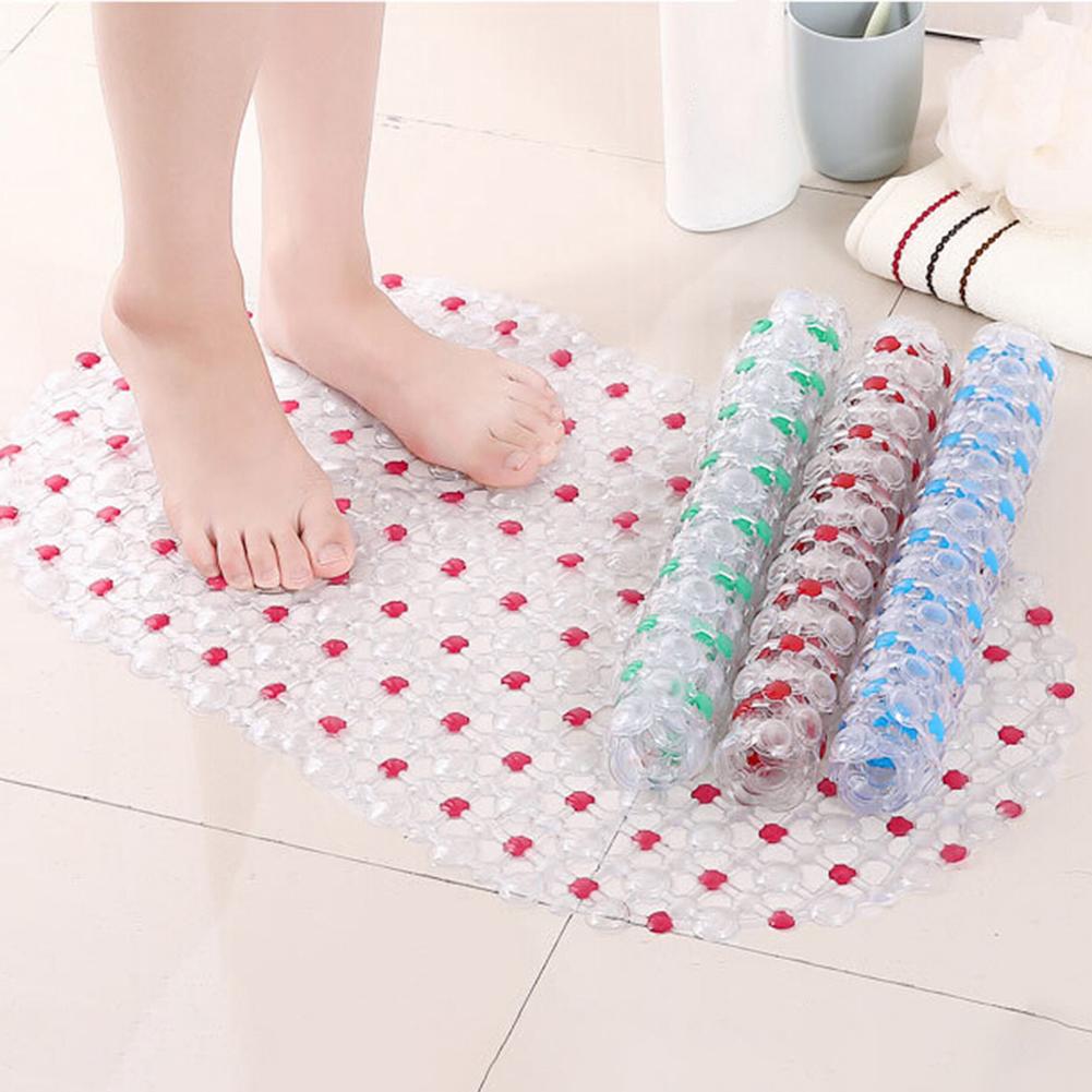 65x36cm Shower Bath Tub Clear Bubble Mat Safety Anti-slip PVC Floor Rug Carpet Bathroom Mat Set bathroom accessories household