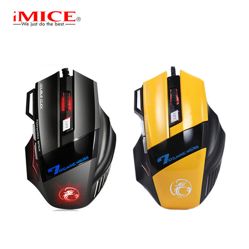 iMICE Wired Gaming Mouse X7 7 Button 3200 DPI LED Optical USB Computer Mouse Gamer Mice Game Mouse Silent Mause PC