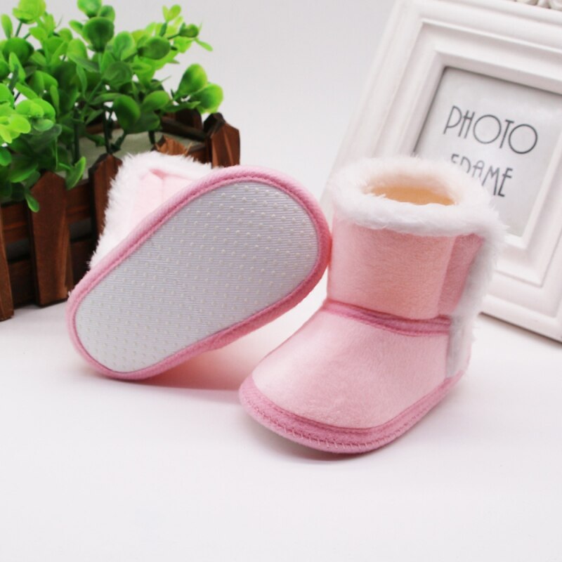 DOGEEK Winter Baby Jungen Mädchen Schuhe Erste Wanderer Winter Kleinkinder Warme Schuhe Faux Pelz Mädchen Baby Booties Leder Junge Baby stiefel