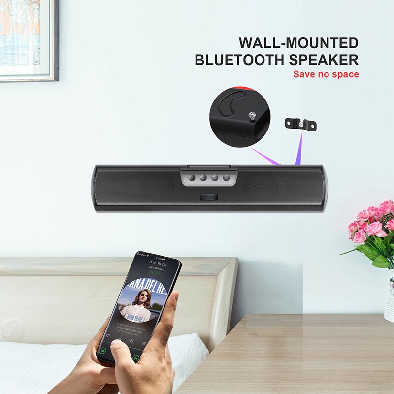 Tioodre Draadloze Bluetooth Speaker Music Sound Luidspreker 5.0 Luidspreker Voor Tv Telefoons Laptops Muziek Met Meerdere Afspelen Modi