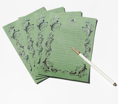 4 szt. klasyczny papier robić pisania wytłaczanie na gorąco papier kopertowy pisanie kartka z wiadomością rysunek szkicownik projekt blankiet firmowy materiały piśmienne: D