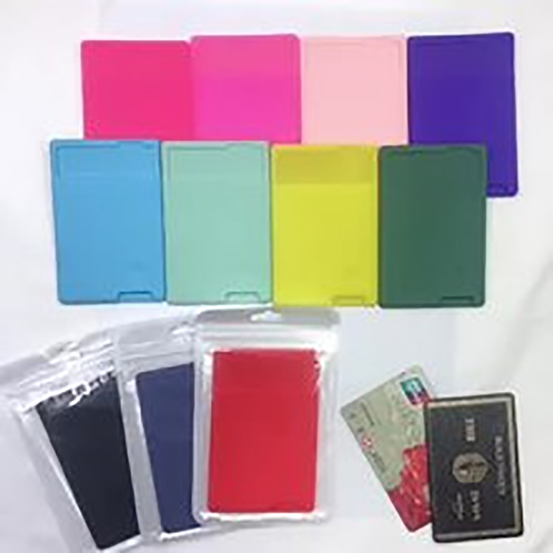 Silikon Telefon Zurück Karte Fall Für ID Kreditkarte Handy Selbst-Kleber Karte Tasche Aufkleber Halter Für IPhone Für android