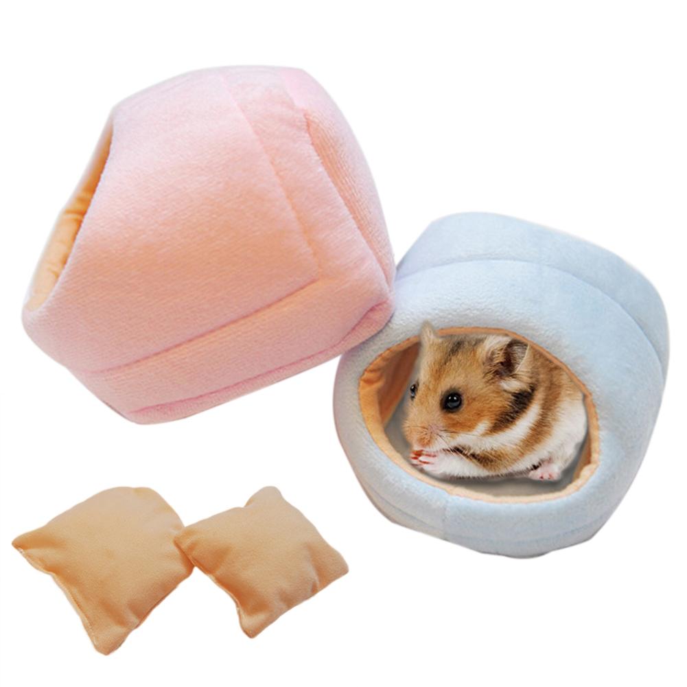 Zapatillas con forma de hámster mascota jaulas ardilla nido suave invierno otoño cálido casa Cama suministros