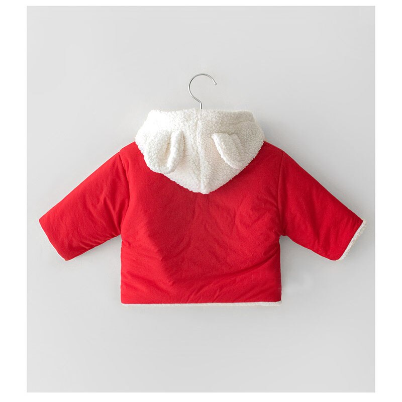 Winter Baby Winter Kleding Baby Jongens En Meisjes Schattige Beer Plus Fluwelen Dikke Warme Katoenen Jas Dubbelzijdig Gewatteerde top