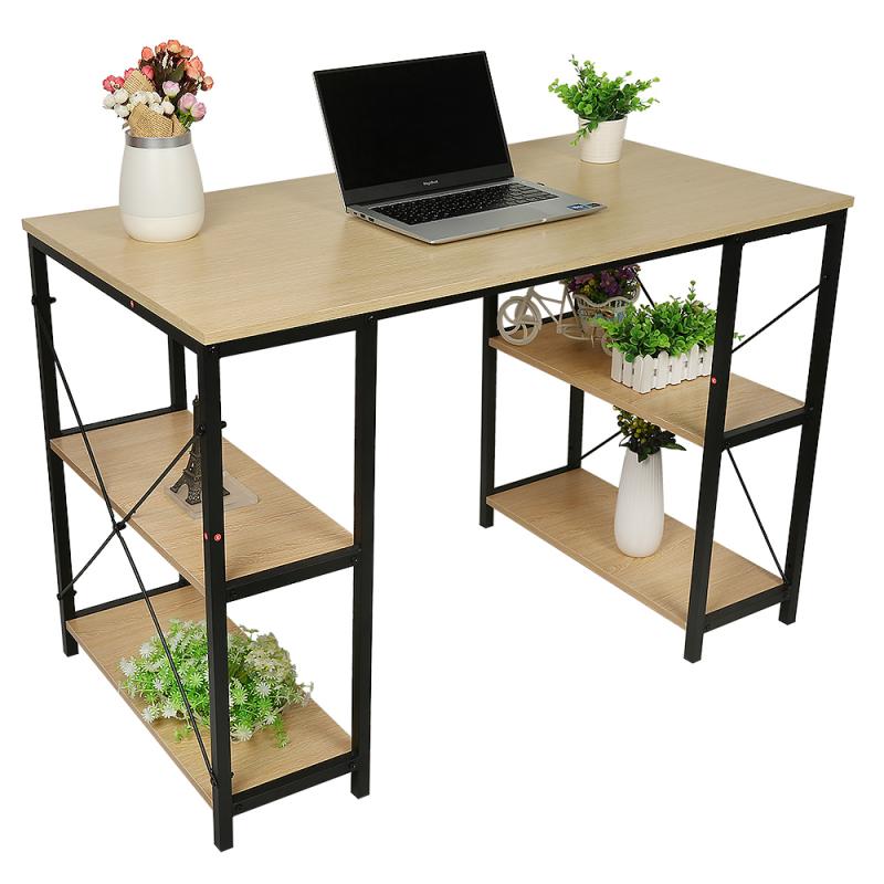 2/4 Shelves Steel-wood Structure Desk Practical Space Saving Multi-purpose Workbench For Work Study Storage Table HWC