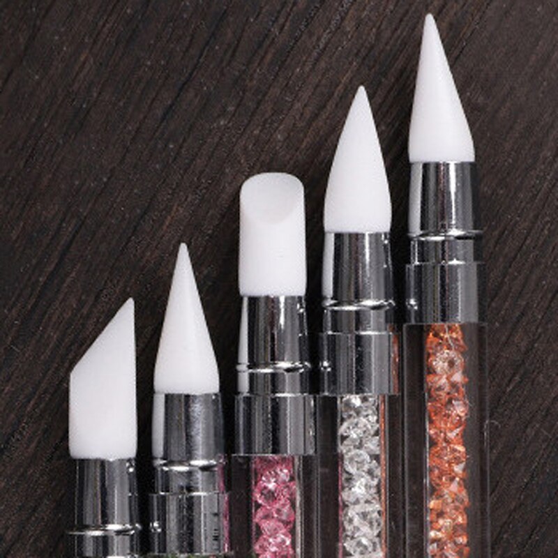 Stylo à points pour vernis Gel UV, 5 pièces, pour Nail Art, strass