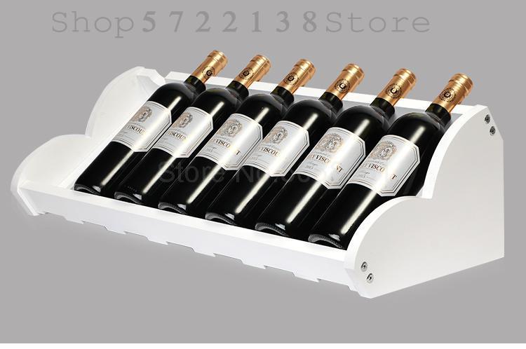 Europæisk massivt træ vinreol dekoration enkel træ vin display rack stue vin skab vin hylde kan være: 67.5 x 27 x 19cm 7