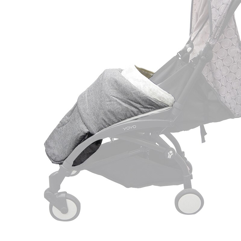 Klapvogn tilbehør fodtøj til babyzen yoyo yoya babyvogne fodtæpper spædbarn barnevogn ben muffe taske sokker pad fodstøtte: Vintergrå