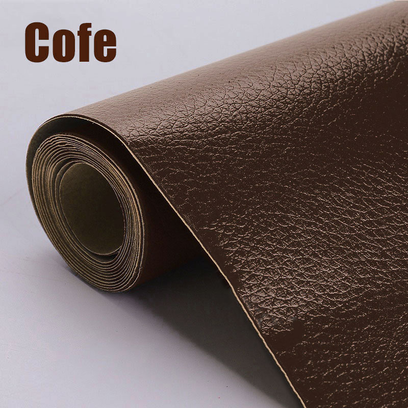 Zelfklevende lederen reparatiepatch voor meubels, bank, autostoelen, schoenen, tassen, doe-het-zelfbenodigdheden, zelfklevende dikke lederen stof, PU-tape: 19x30 cm / MULTI