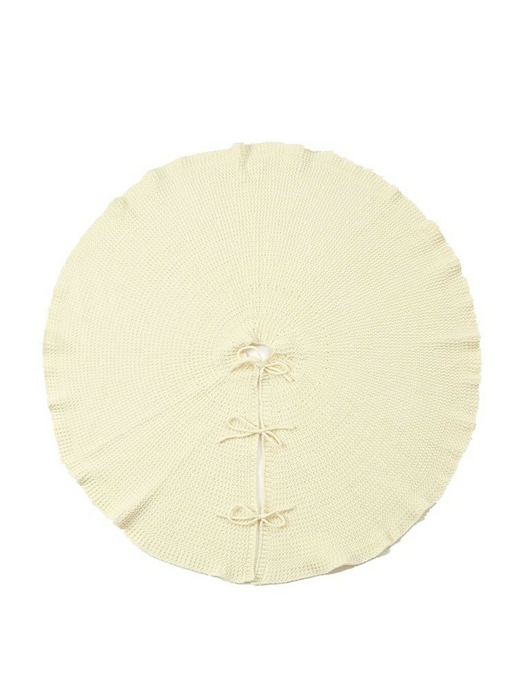 Hand-knitted Style Christmas Tree Skirt Christmas Tree Ornament Festival Supplies Atmosphere Cartoon: White