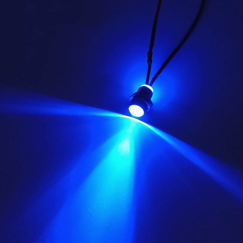 Indicator Light Metal LED Panel Warning Light Red Yellow Blue Green 12V 24V 6V Flat Head for Machine Car Waterproof Signal Lamp: Blue