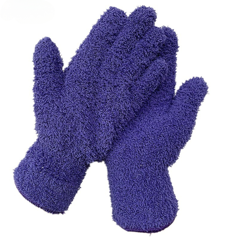 1 par de guantes de microfibra para quitar el polvo, guantes de limpieza, herramienta de eliminación de polvo para ventanas, guantes de limpieza reutilizables, herramienta de limpieza del hogar