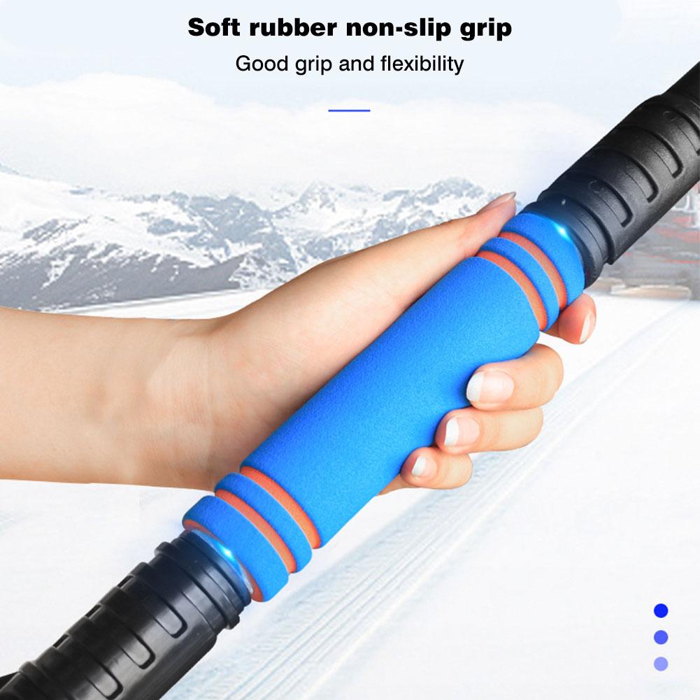 Telescopic 2 In 1 Car Snow Brush Portable Handheld PVC Ice Scraper Rotating Snow Removal Broom SUV Windshield Ice Snow Shovel